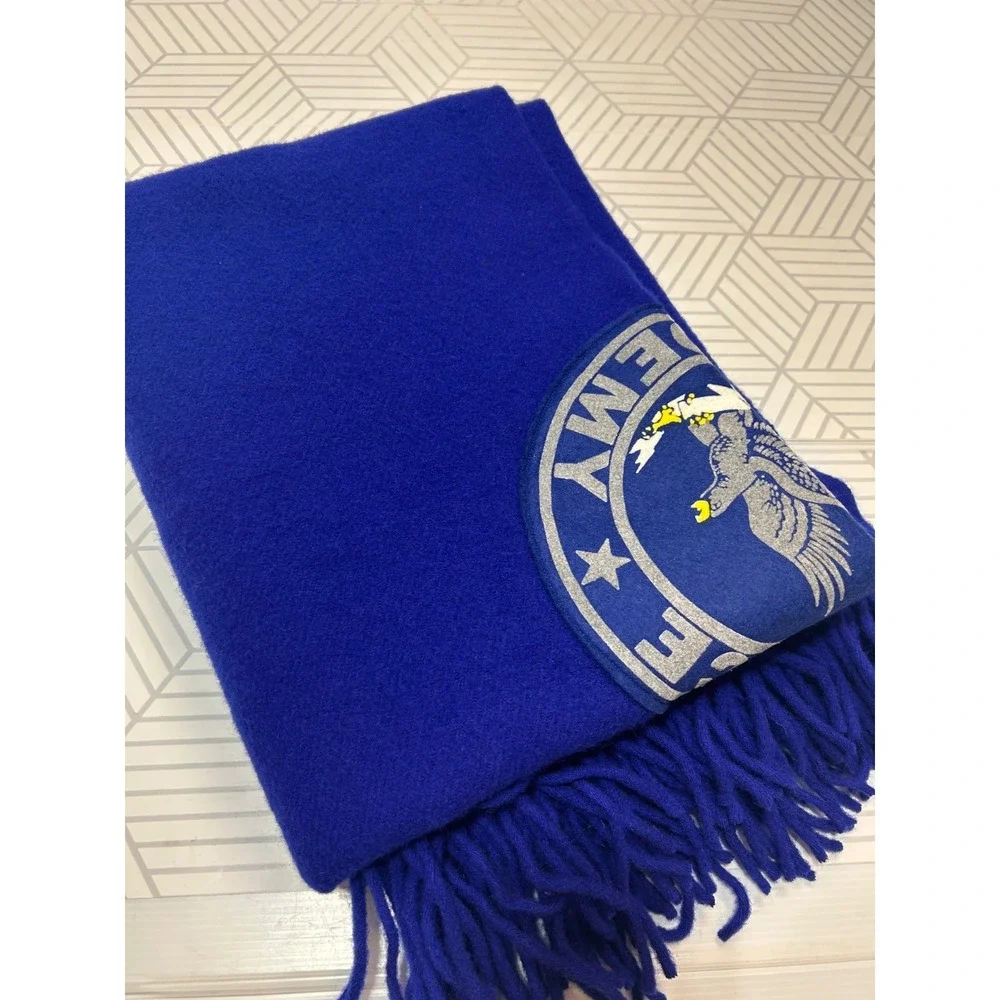 Vintage Pendleton Air Force Academy Blue Wool Blanket Throw USA Made 65x53